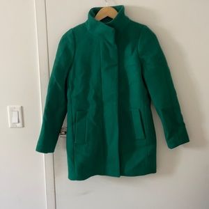 Green J. Crew City Coat